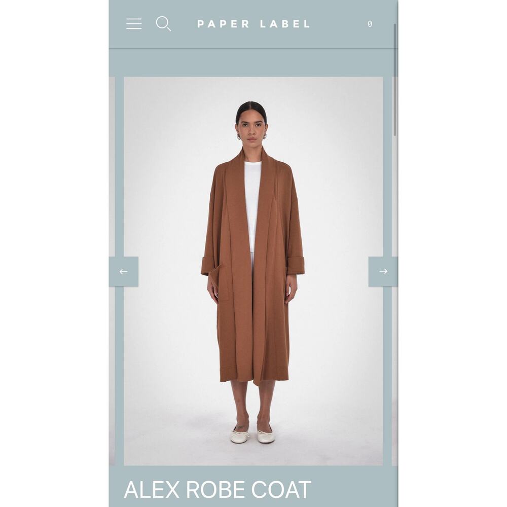 Paper Label Alex Robe Coat - Picture 1 of 7